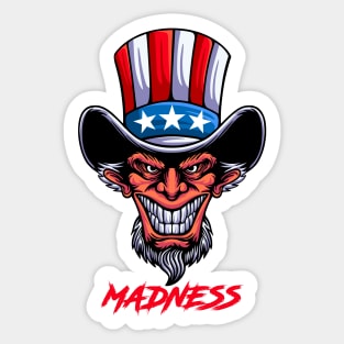 Madness Uncle Sam Sticker